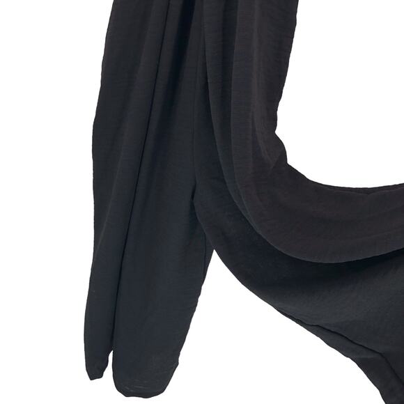 NEW NoTag Ces Femme Black Wide Leg Jumpsuit Romper Made in USA Womens Size Large - Picture 5 of 12